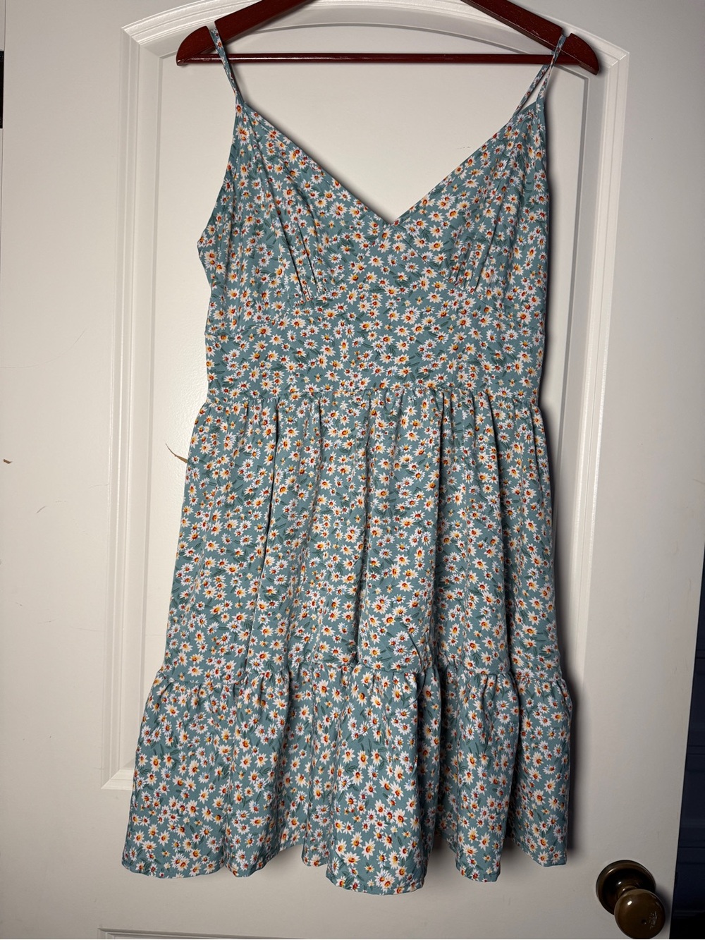 SHEIN Light Blue Daisy Print Dress